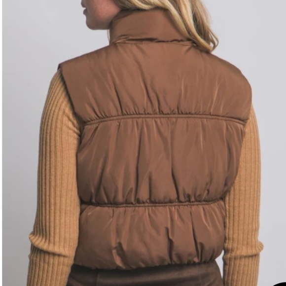 FB Sister Brown Puffer Vest - Picture 8 of 11